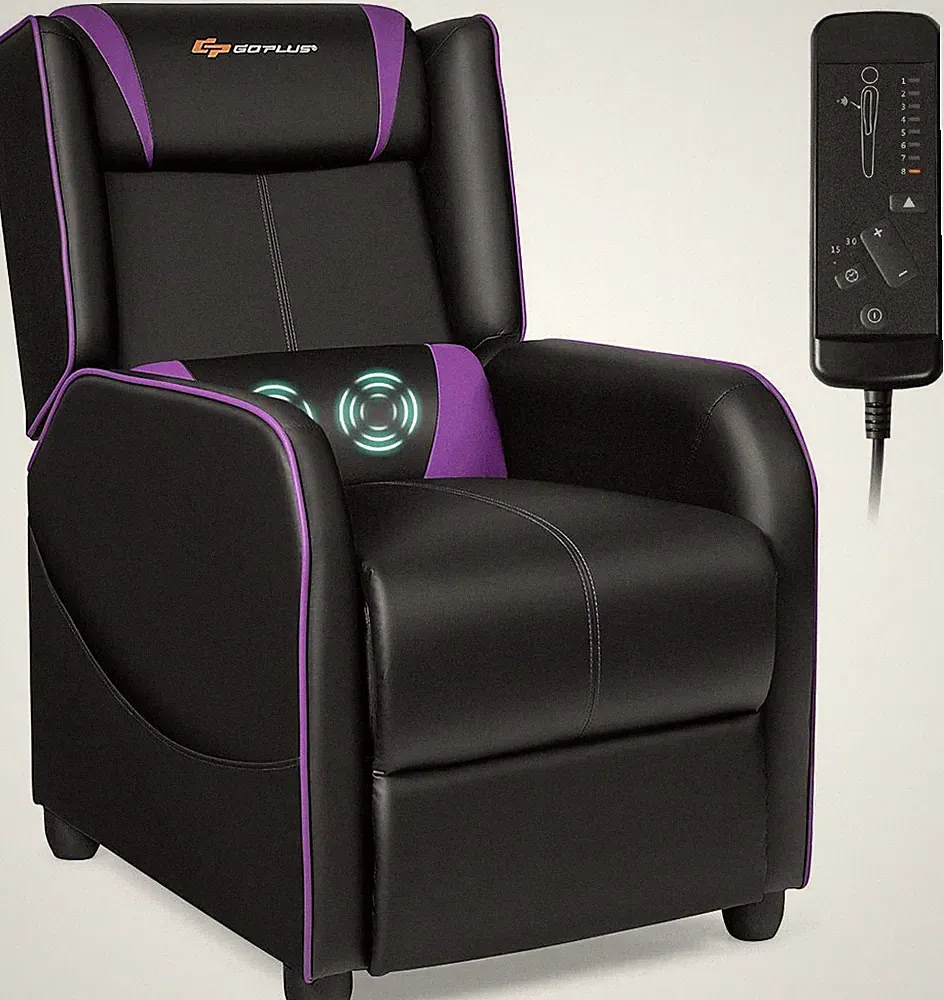 Ergonomic Racing Style Massage Recliner Chair with Footrest for Ultimate Comfort