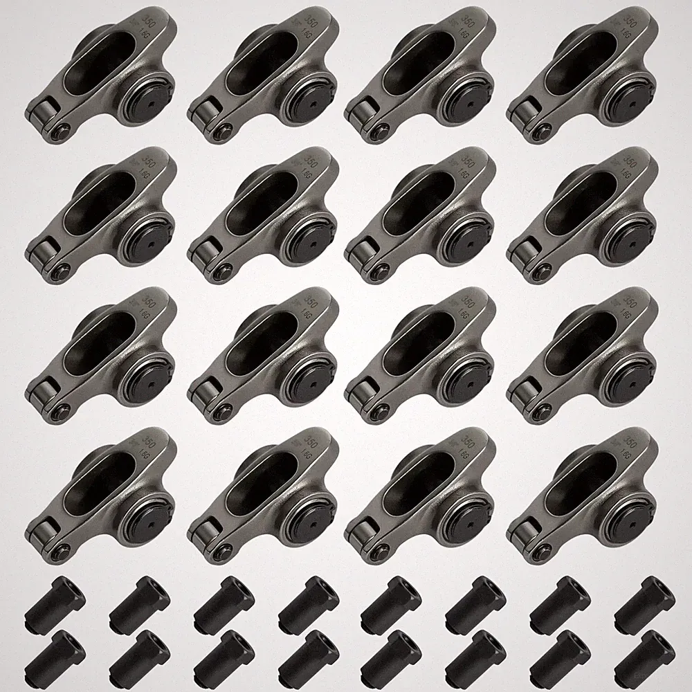 For SBC 350 Self-Aligning Stainless Steel Roller Rocker Arm 1.6 Ratio 3/8'' Stud