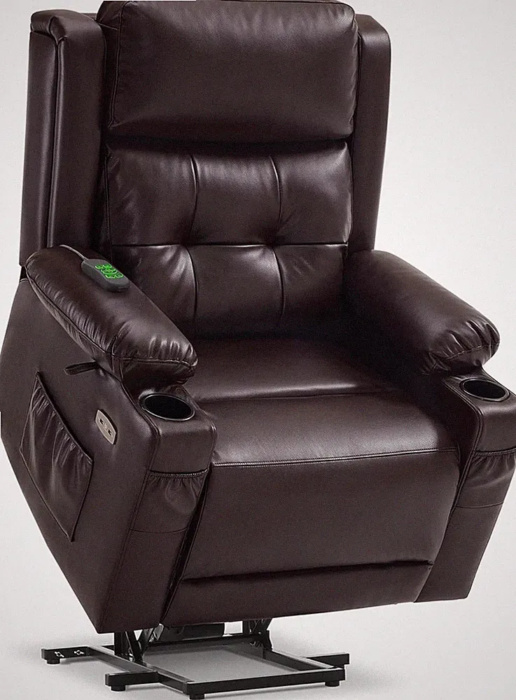 Large Triple Motor Power Lift Recliner Chair with Massage and Heat for Elderly P