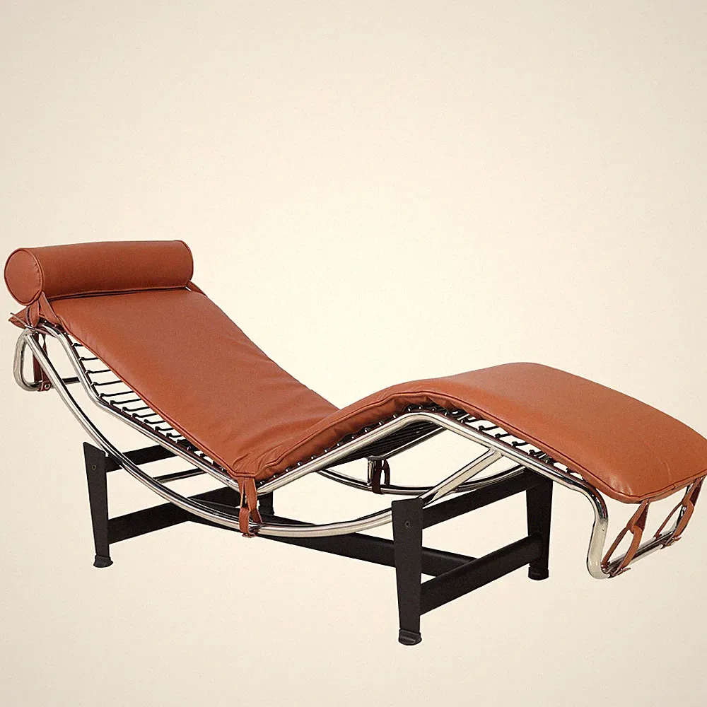 Modren Lounge Chair Stainless Steel Leather Lounge Sofa Single Living Room