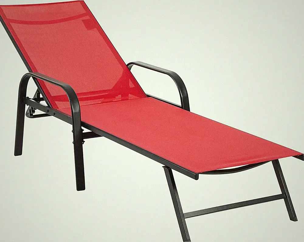 Outdoor Lounge Chair for Pool, Chaise Lounge Chairs with 5-Position Recliner,350