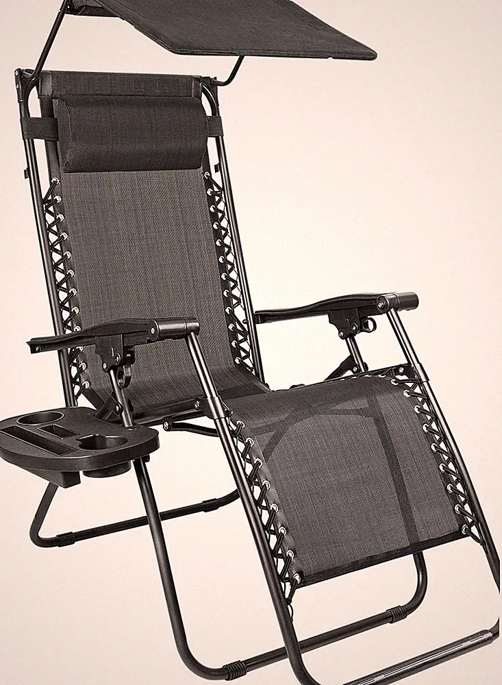 Patio Zero Gravity Chair Outdoor Recliner Lounge Chair with W/Folding Ca