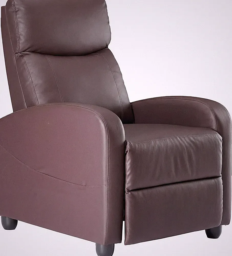 Recliner Chair PU Leather Recliner Sofa No Massage, Home Theater Seating with Lu