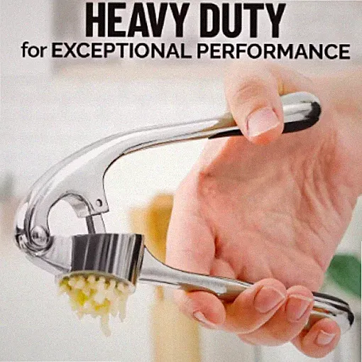Stainless Steel Rocker Garlic Press Crusher – Zinc Alloy Manual Garlic Mincer